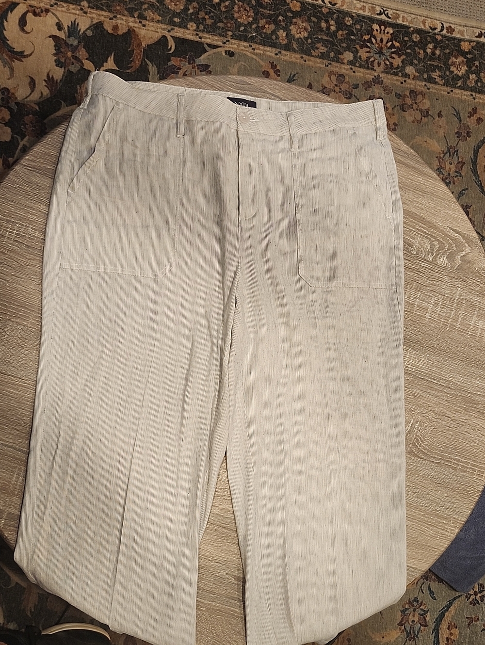 NYDJ Women's Light Beige Wide Leg Pants
